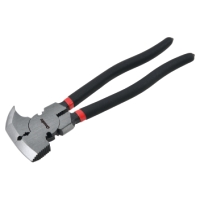 STÄNGSEL/MÄRLTÅNG 250MM med svarta handtag och ett mångsidigt metallhuvud.