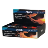 Låda med TERMISK INNERSULA STL 41-45 2ST med flerspråkig text och bild på en varm fot.