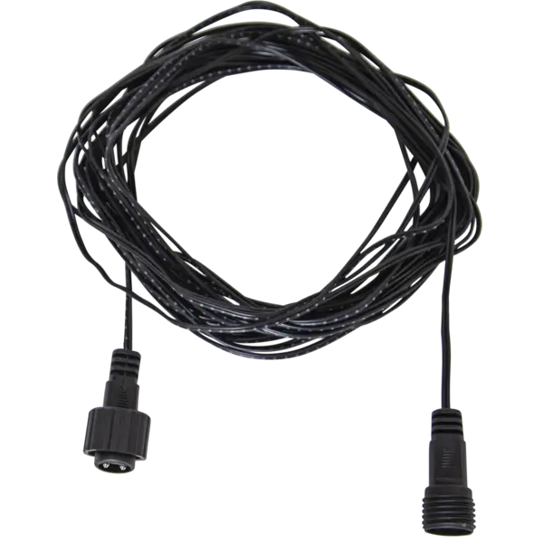 Star Trading Förlängningskabel Golden, Crispy, Shiny-svart spiralkabel med kontakter i båda ändar.