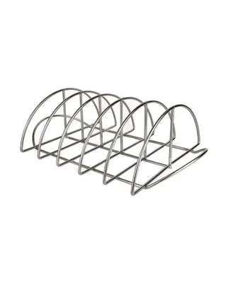 Ribbställ är en metallhållare med fyra sektioner för att hålla tacos upprätt.